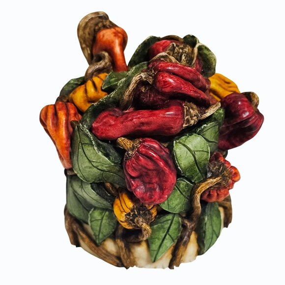 Vintage 1999 Harmony Kingdom Lord Byron's Hot Pepper Figurine Trinket Box - Picture 1 of 11